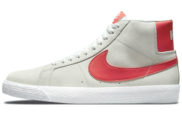 Мужские кеды Nike SB Blazer Lobster (серо-бело-красные)