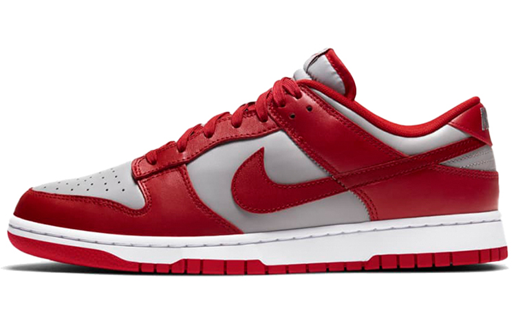 Кроссовки Nike Dunk Retro "Medium Grey" (серый / красный)