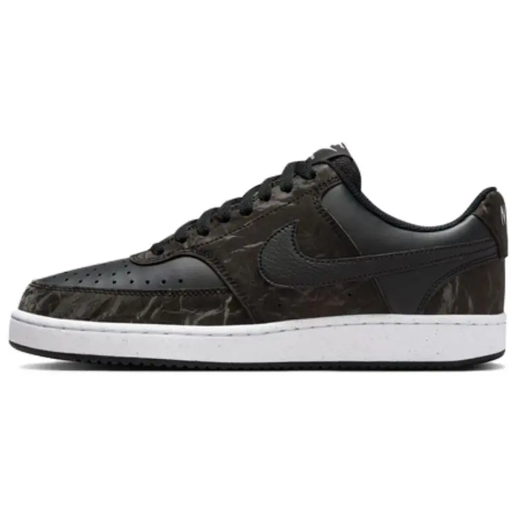Nike Court Vision Breathable Low top Skateboard Shoes Women's Black White