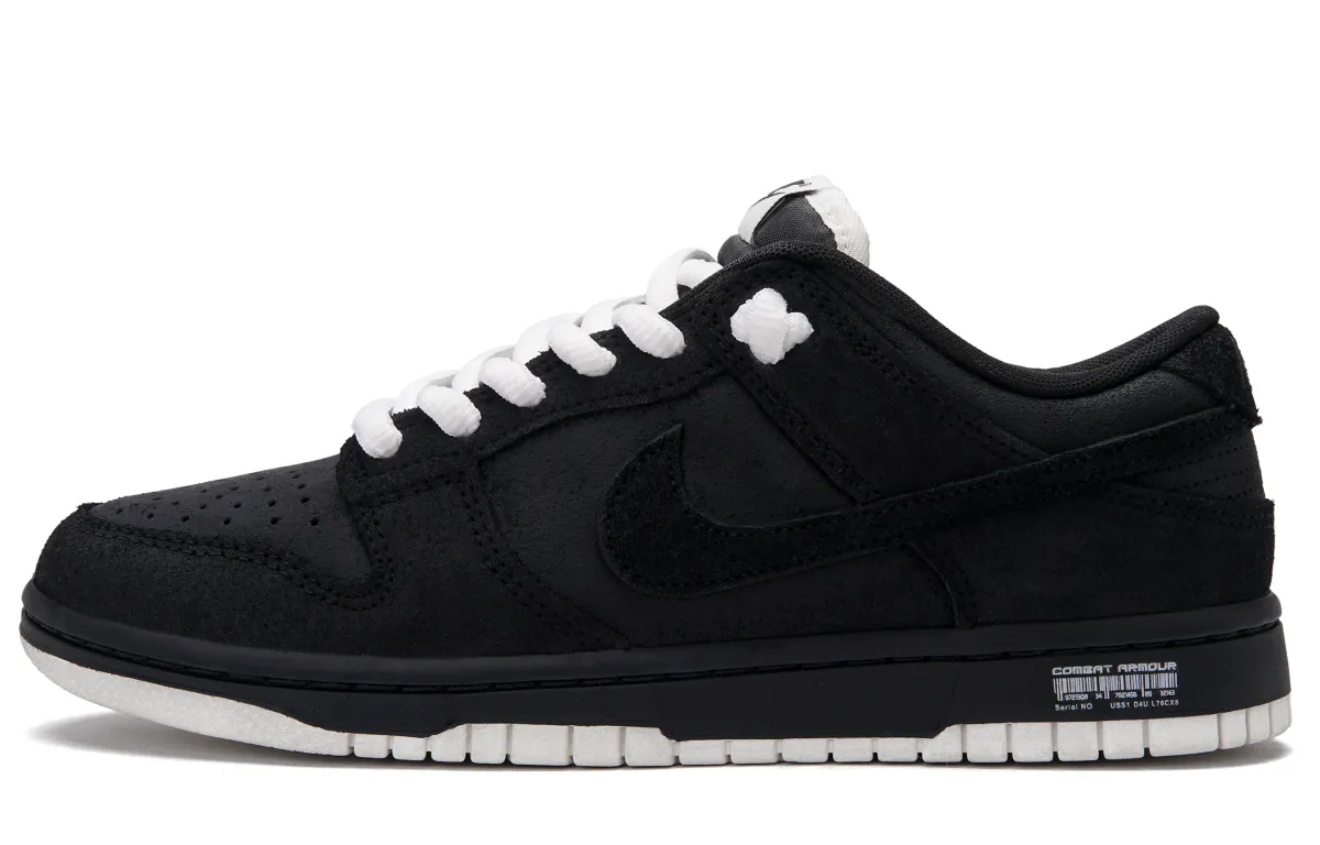 Nike Dunk Slip Resistant Abrasion Resistant Slip Resistant Abrasion Resistant Low top Skateboard Shoes Women's Black
