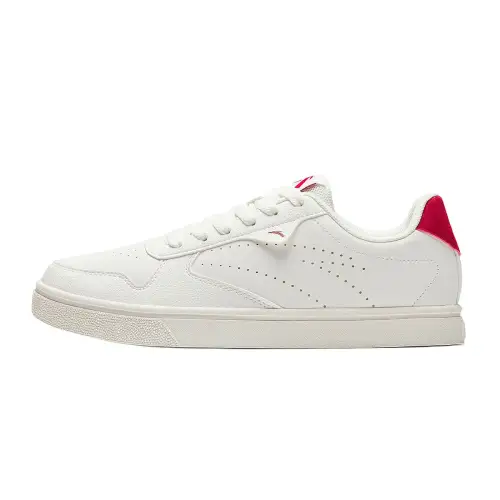 Anta Slip Resistant Lightweight Non slip Lightweight Low top Skateboard Shoes Men's White Red