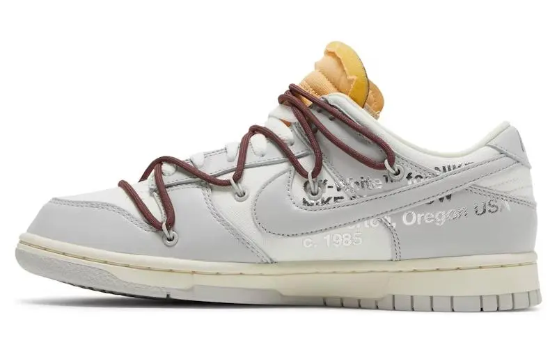 OFF WHITE x Nike Dunk 'The 50' NO.46 Leather Slip Resistant Cushioning Abrasion Resistant