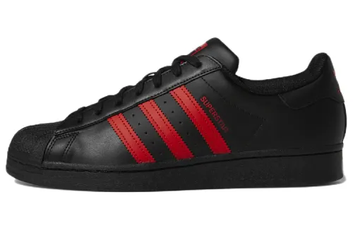 Adidas Superstar 'Core Black Vivid Red'