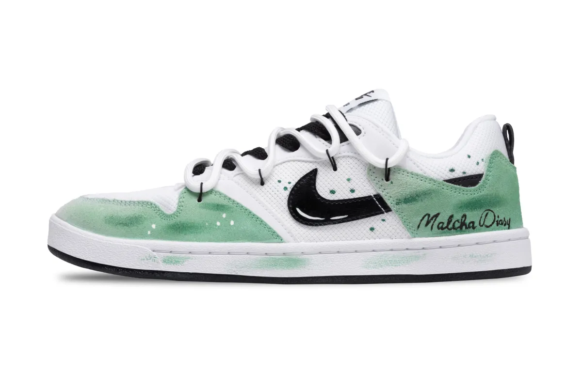 Nike SB Alleyoop Classic And Versatile Low top Skateboard Shoes Men's White Green