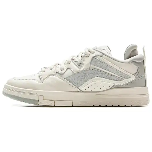 Li Ning Wave PRO Coverage Slip Resistant And Abrasion Resistant Low top Skateboard Shoes Men's White Gray