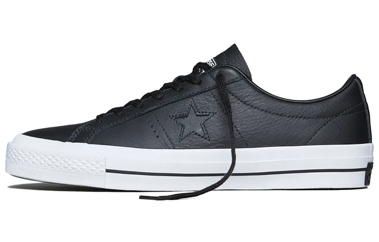 Converse Unisex One Star Leather Low Top Sneakers Black/White