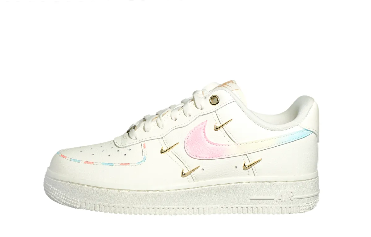 Nike Air Force 1 Low top Skateboard Shoes Women's White Gold