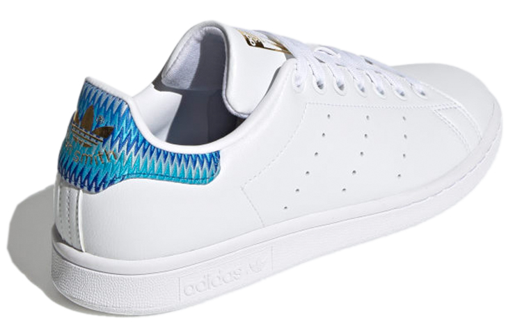 Женские кеды adidas Stan Smith (бело-синие) — фото 4