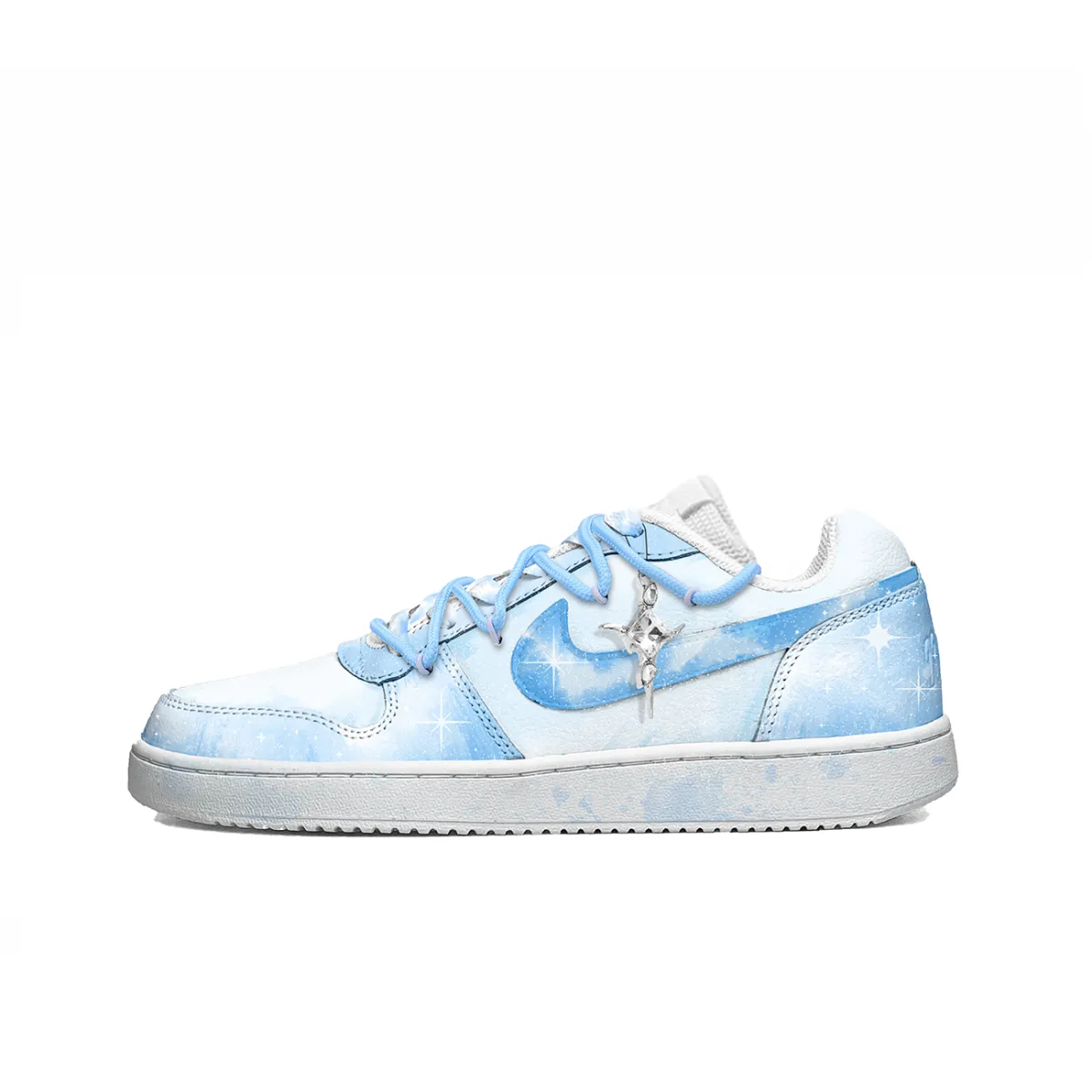 Nike EBERNON Low top Skateboard Shoes Unisex Blue White