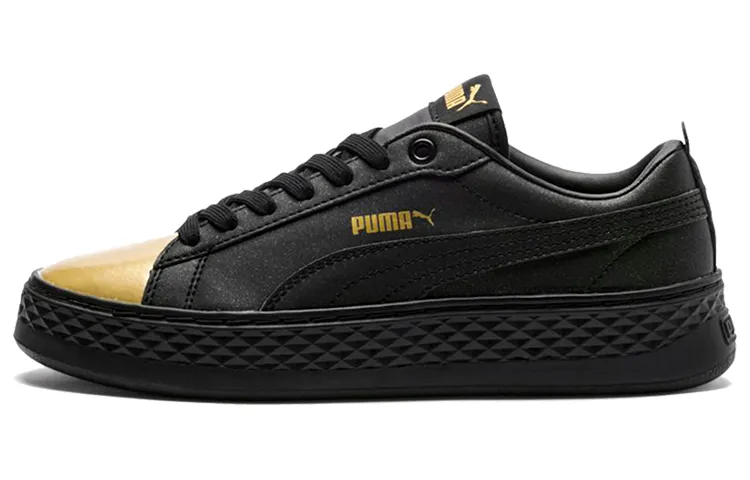 PUMA Smash Platform Lx Black/Gold Women's