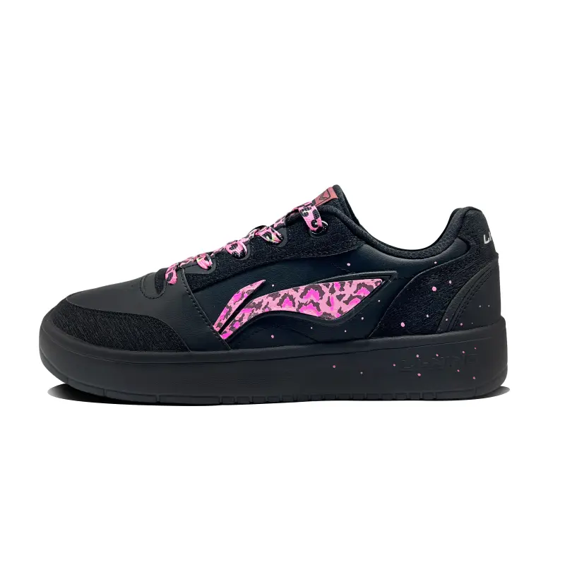 Li Ning Sycee V3 Lightweight And Breathable Low top Skateboard Shoes Men's Pink Black