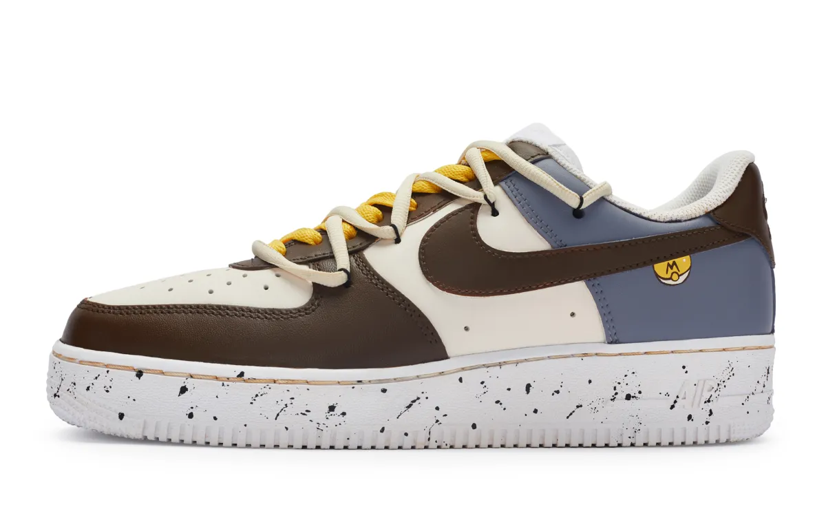 Nike Air Force 1 Low top Skateboard Shoes GS Brown Gray Pink