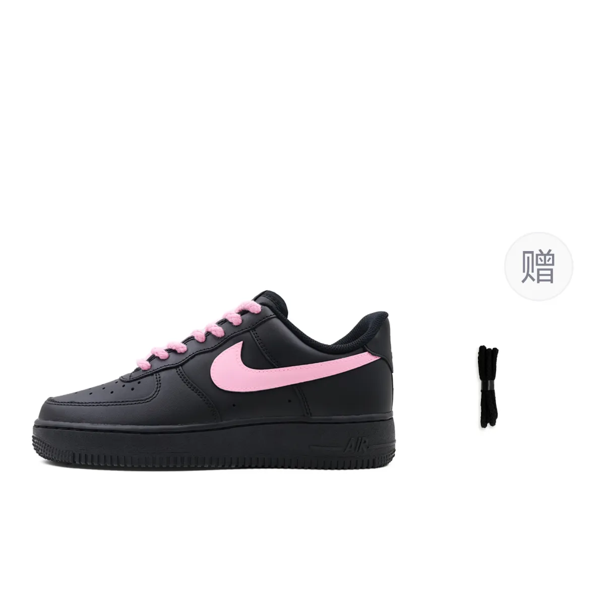 Nike Air Force 1 Abrasion Resistant Low top Skateboard Shoes Unisex Black