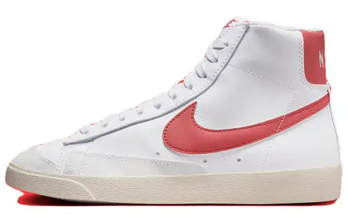 Nike Blazer '77 Abrasion Resistant Breathable Mid top Skateboard Shoes Men's White Red