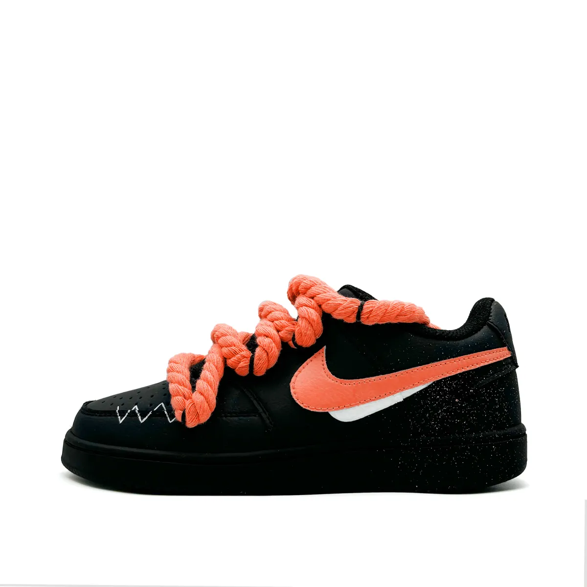 Nike Court Vision Casual Abrasion Resistant Abrasion Resistant Low top Skateboard Shoes Unisex Black Orange
