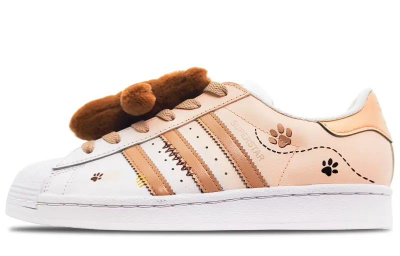 Adidas Originals Superstar Low top Skateboard Shoes Women's Brown White