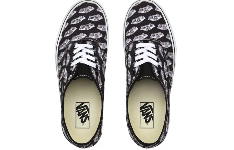 Кеды Vans Authentic Blur Boards (черно-белые) — фото 4