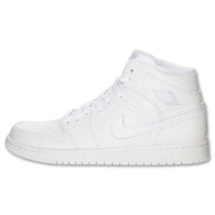 Jordan Air Jordan 1 Mid top Skateboard Shoes Men's White