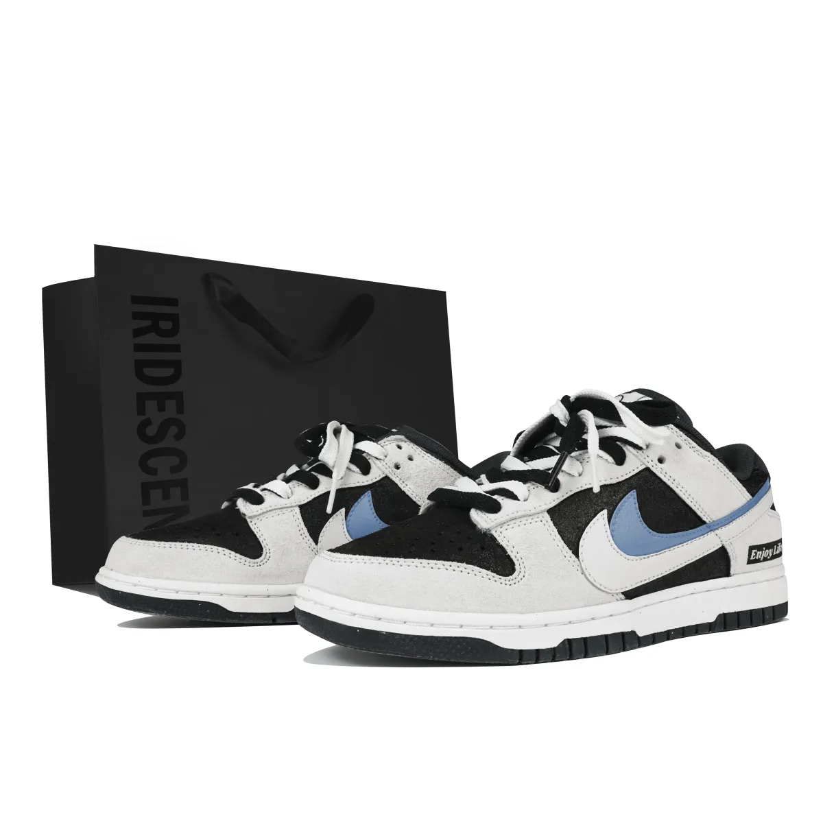 Nike Dunk Low top Skateboard Shoes Unisex Black Blue