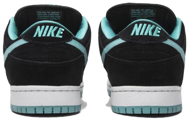 Мужские кеды Nike Dunk SB Pro "Clear Jade" (черно-синие) — фото 4
