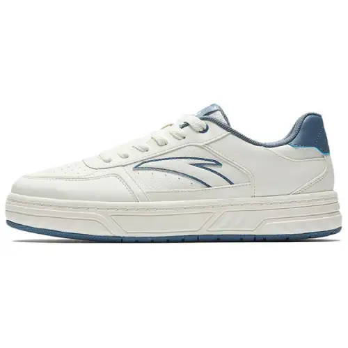 Anta Hundred Rivers Abrasion Resistant Lightweight Low top Skateboard Shoes Men's Ivory White Rosemary Blue