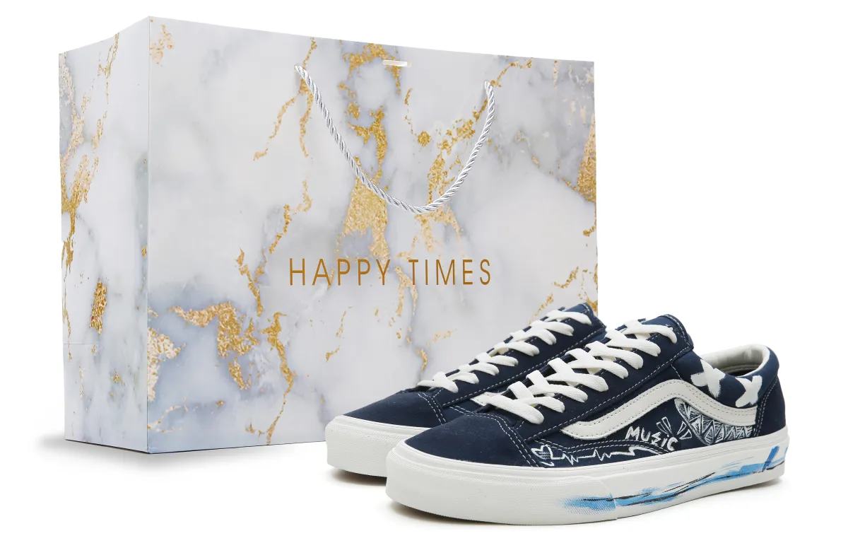 Vans Style 36 Lightweight Breathable Lightweight And Breathable Low top Skateboard Shoes Unisex Blue White