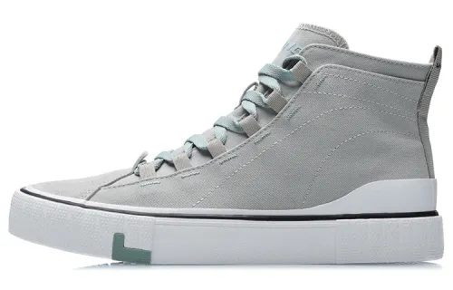 Li Ning Casual Lightweight High top Skateboard Shoes Unisex Camel Gray