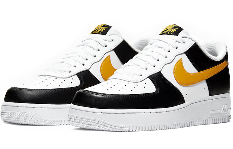 Мужские кроссовки Nike Air Force 1 Taxi (черно-желтые) — фото 3