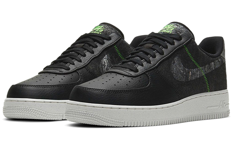 Мужские кроссовки Nike Air Force 1 07 LV8 (черный / серый / зеленый / белый) — Чёрный / серый / зелёный / белый — фото 3