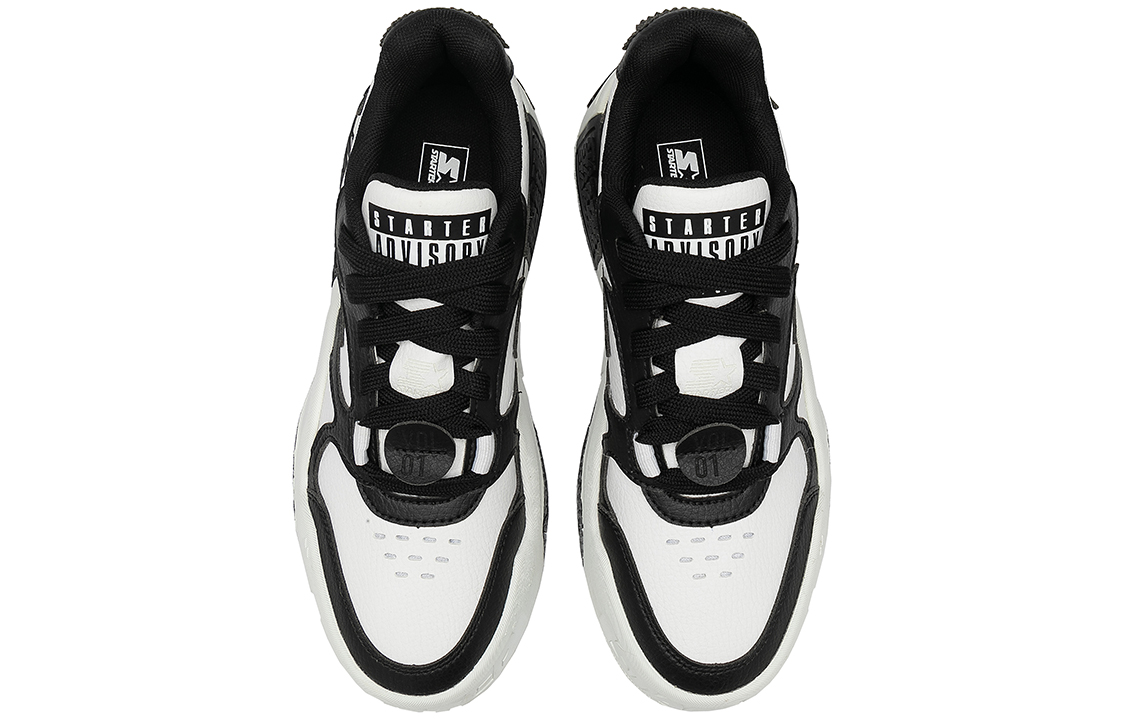 STARTER Vol Sound Wave VOL Lightweight Abrasion Resistant Low top Skateboard Shoes Men's Black White