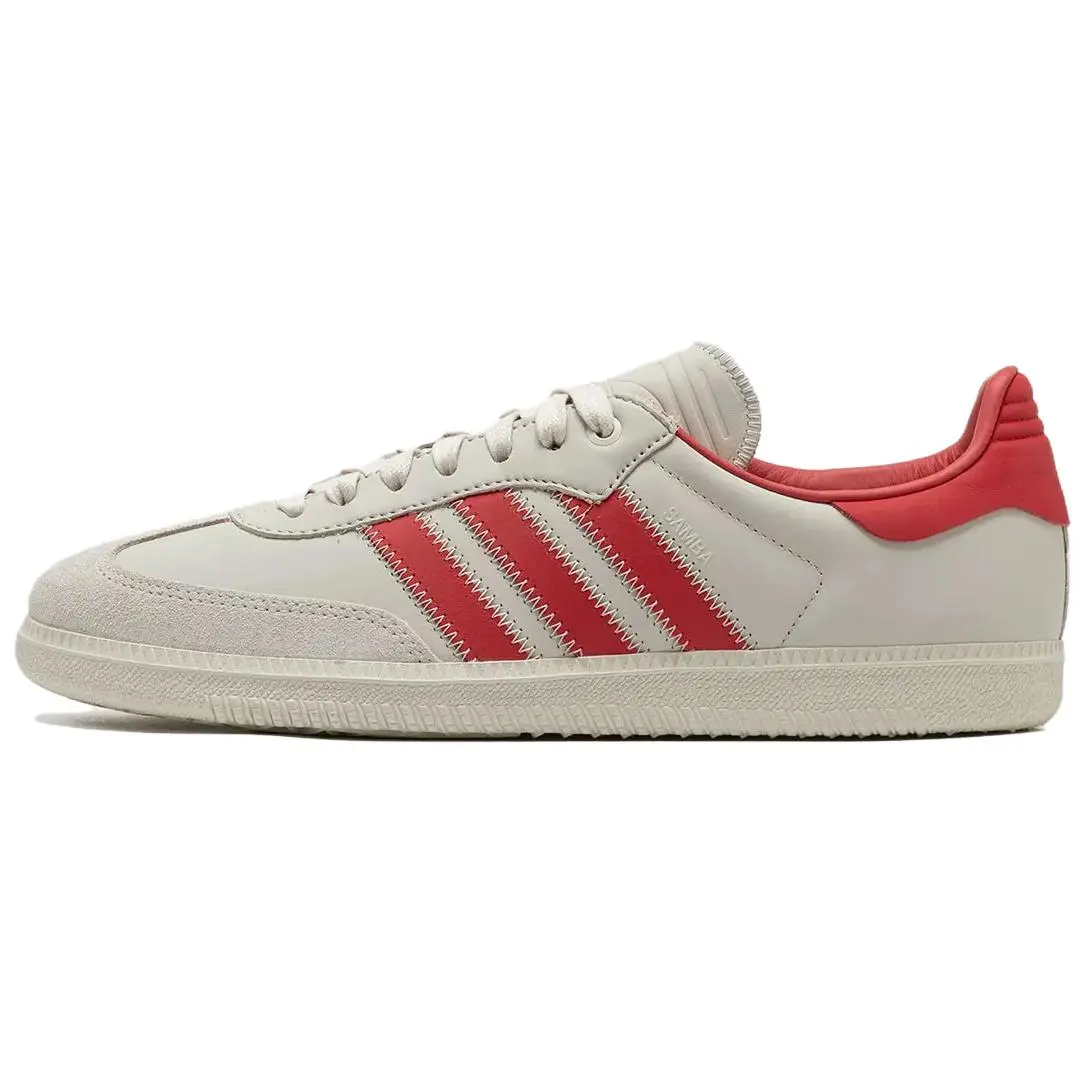 Adidas Originals x Pharrell Samba Low top Skateboard Shoes Unisex Gray Red
