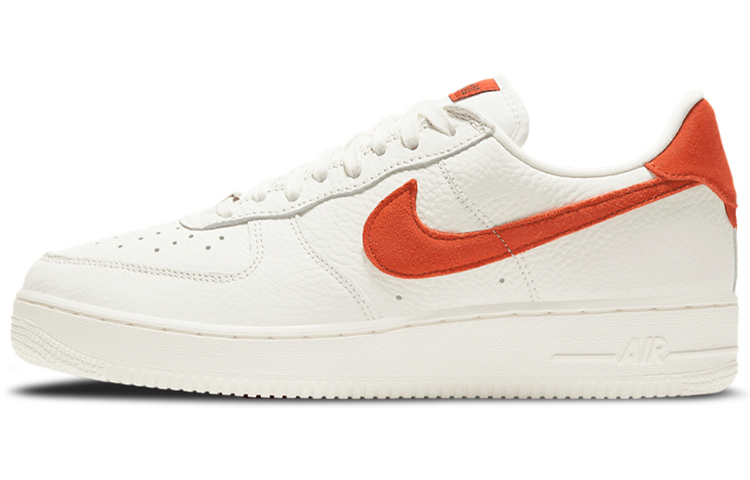 Nike Air Force 1 07 Craft \"Mantra Orange\" Synthetic leather artificial leather pig leather wrapping non-slip wear-resistant lightweight Low top Shoes Men and women's style White orange