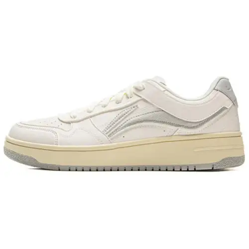 Li Ning Tianji Breathable, Abrasion Resistant, Lightweight Low top Skateboard Shoes Men's White Gray