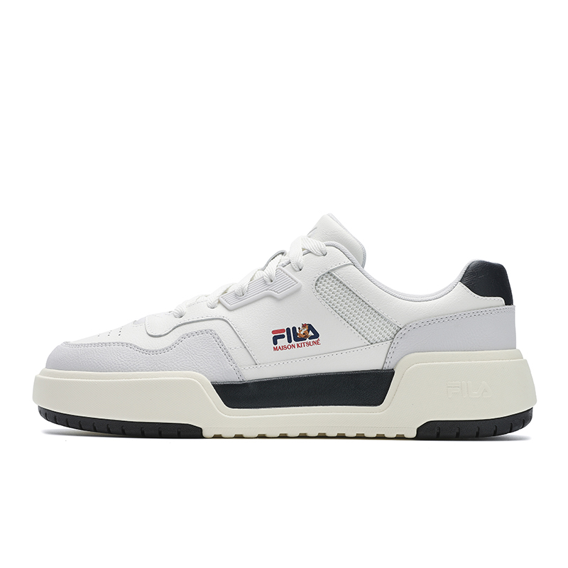 Мужские кеды Maison Maison Kitsune x FILA CAMPUS (серо-белые)