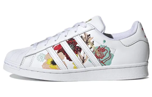 Adidas Originals SUPERSTAR Skateboard Shoes Women's Low Top White/Red/Blue/Yellow
