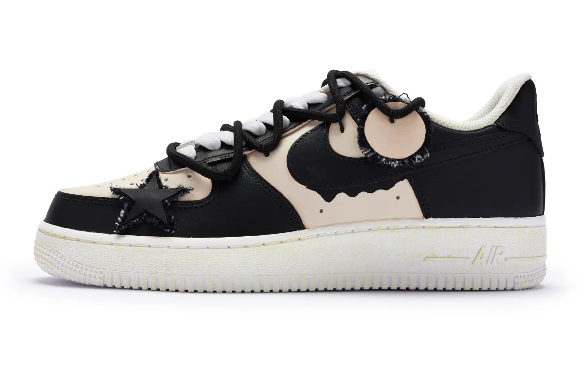 Nike Air Force 1 Low 811 Manufacturing Low top Skateboard Shoes GS Black Beige