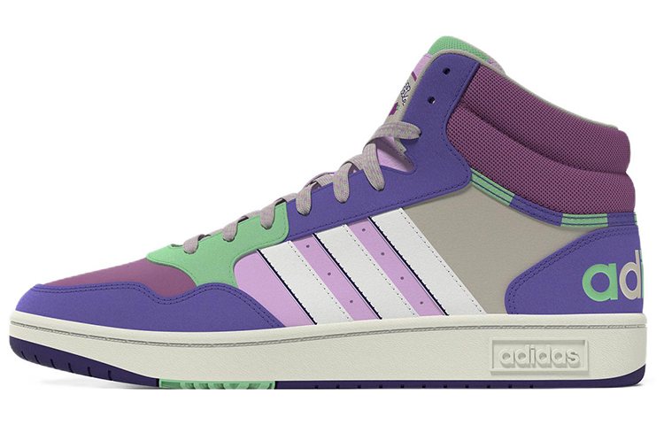 Женские кеды adidas adidas neo Hoops 3.0 MID (фиолетовый / синий / серый / зеленый / белый)