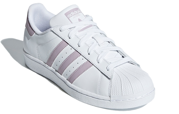 Женские кеды adidas originals Superstar (фиолетово-белые) — фото 3