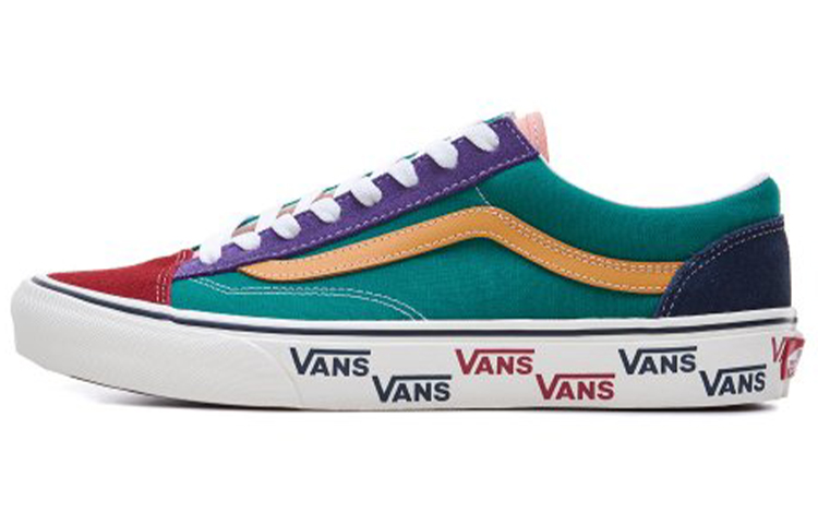Vans Style 36 series retro casual low-top sneakers, same style for men and women, red, blue and green