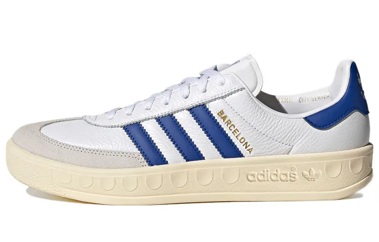 Adidas Originals Barcelona Low top Skateboard Shoes Men's White Blue