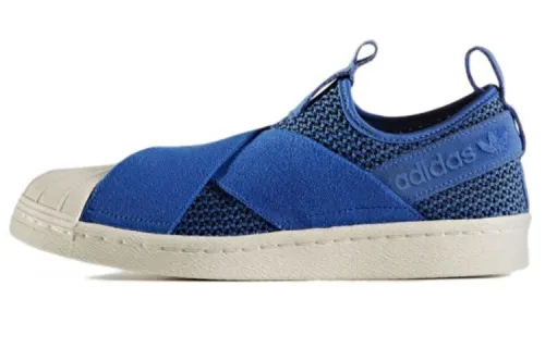 Adidas Originals Superstar Collection Skateboard Shoes Women's Low Top Blue/White