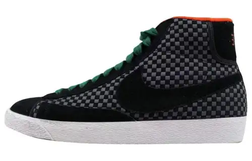 Nike Blazer Mid Woven Black/Black Gorge Green Team Orange