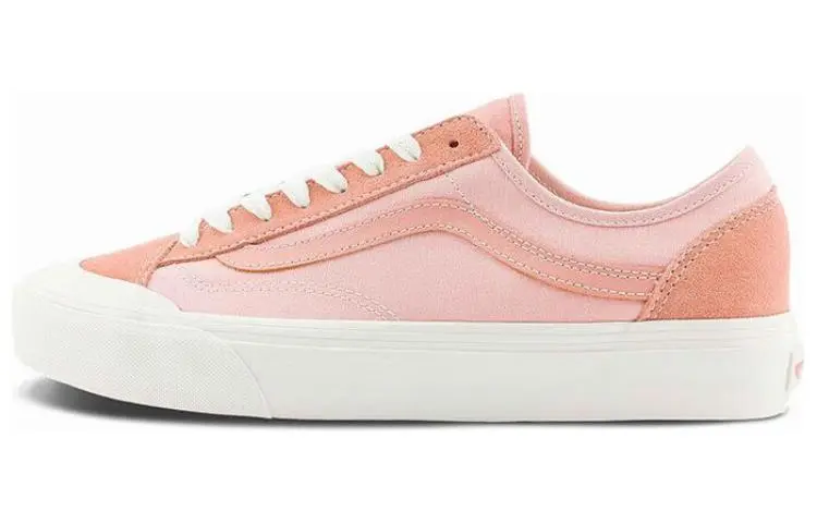 Vans Style 136 VR3 Low top Abrasion Resistant Skateboard Shoes Unisex Pink White