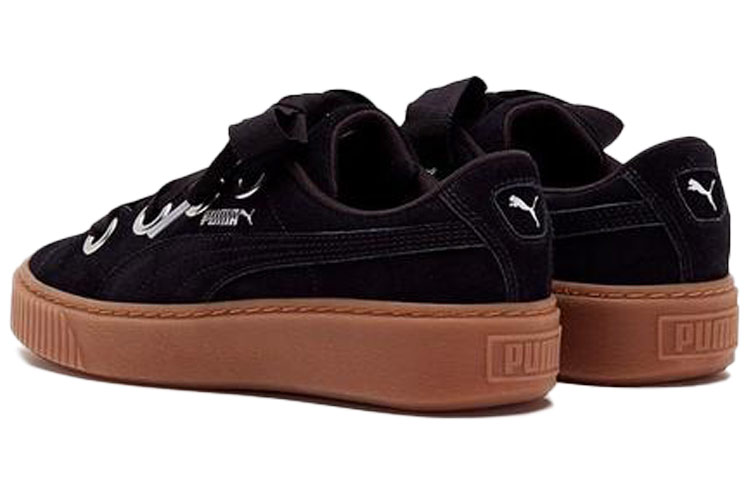 Женские кеды PUMA Suede Platform Kiss (черные) — фото 4