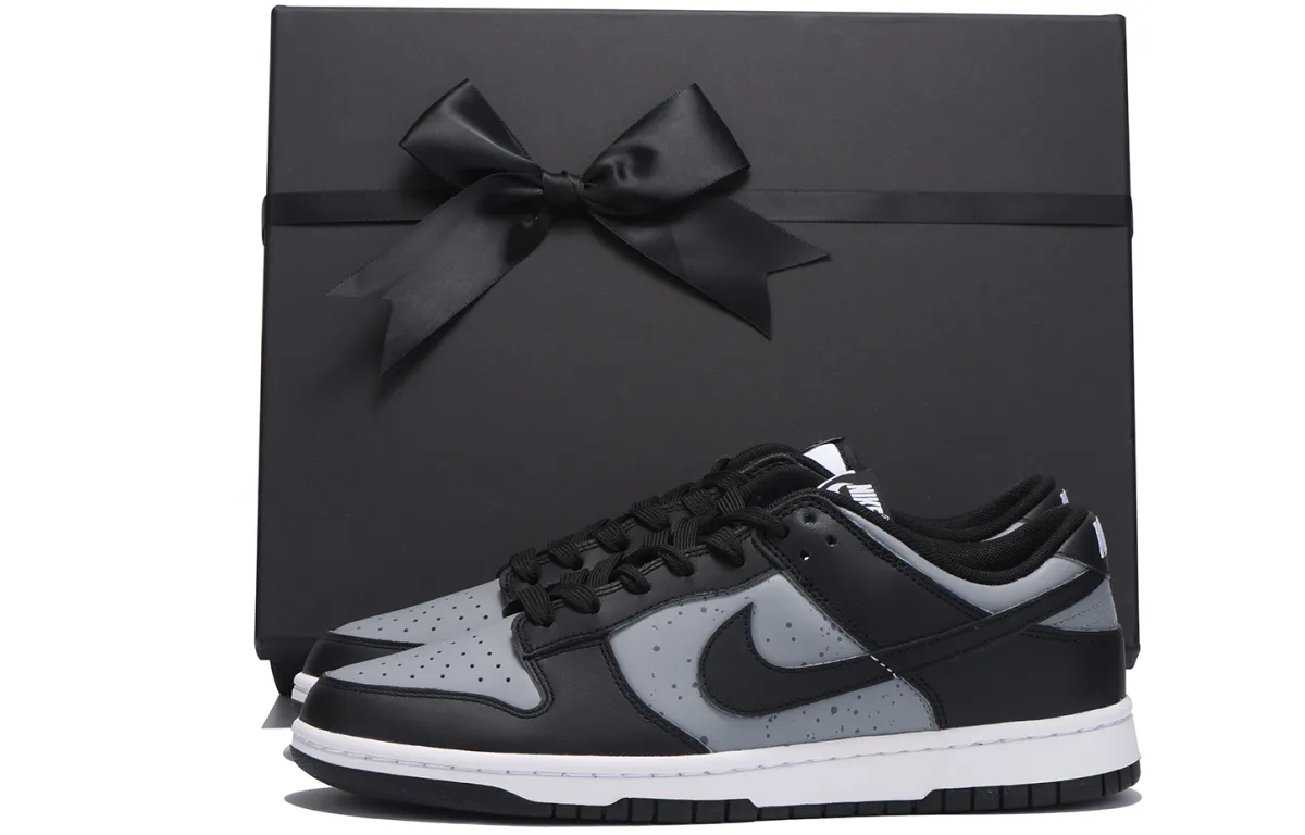 Nike Dunk Coverage Slip Resistant Low top Skateboard Shoes Unisex Black Gray