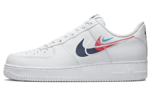 Nike Air Force 1 Low '07 Quadruple Swoosh White Navy Crimson