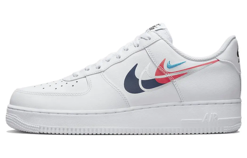 Nike Air Force 1 Low '07 Quadruple Swoosh White Navy Crimson