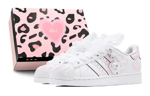 Adidas Originals Superstar Collection Low top Skateboard Shoes Unisex Pink White