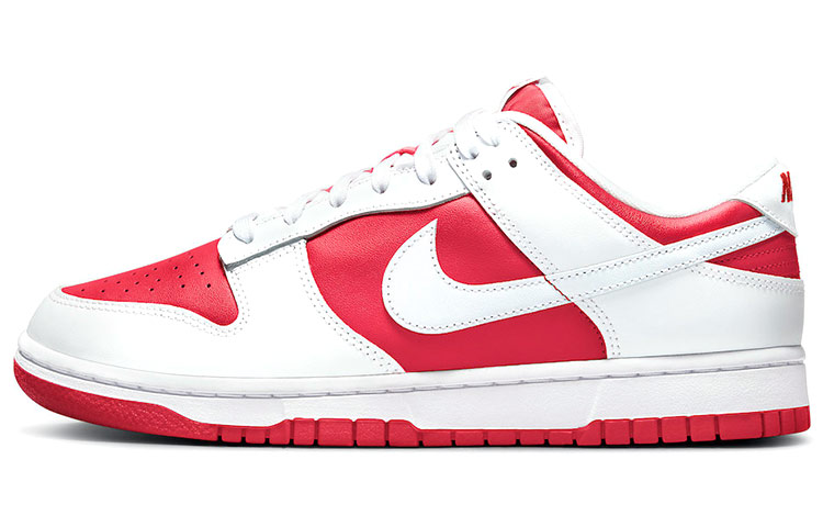 Мужские кеды Nike Dunk Retro (бело-красные)