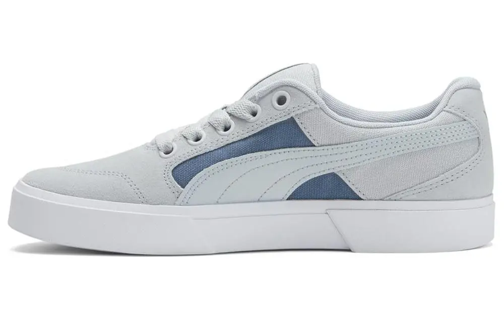 PUMA C Rey Sd Lace Up Canvas Leather Versatile Cushioning, Wear Resistant Low top Skateboard Shoes Men's Blue